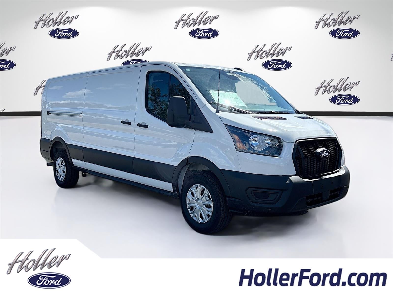 2026 Ford Transit Cargo Van T-150 130" Low Rf 8800 GVWR RWD in Oxford White — front three-quarter view